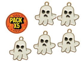 Dije esmaltado fantasma enojado